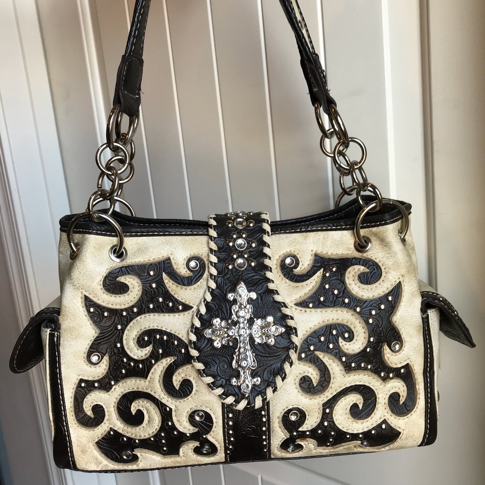 Western Style Rhinestone Purse Handbag
